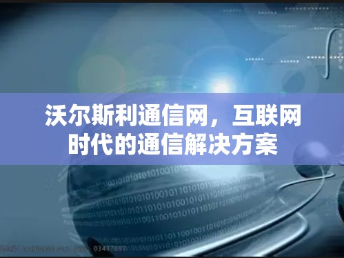 沃尔斯利通信网，互联网时代的通信解决方案