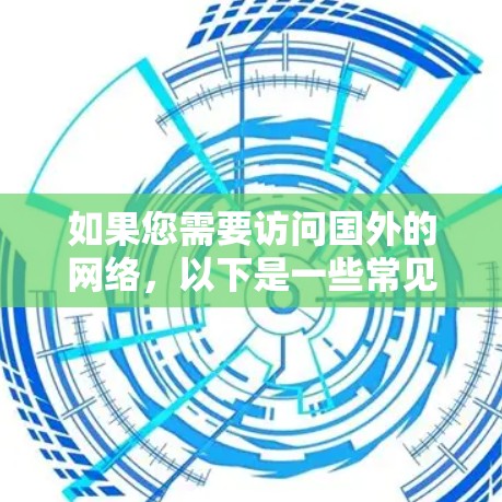 如果您需要访问国外的网络，以下是一些常见的解决方案