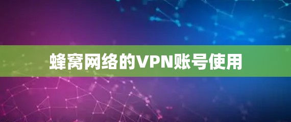 蜂窝网络的VPN账号使用