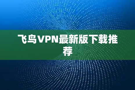 飞鸟VPN最新版下载推荐