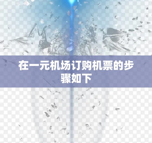 在一元机场订购机票的步骤如下