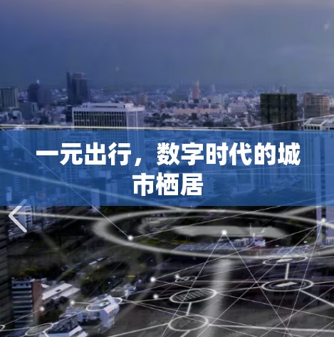 一元出行，数字时代的城市栖居