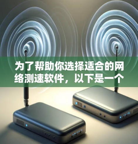 为了帮助你选择适合的网络测速软件，以下是一个清晰的步骤指南，涵盖从了解软件到选择和使用的完整过程