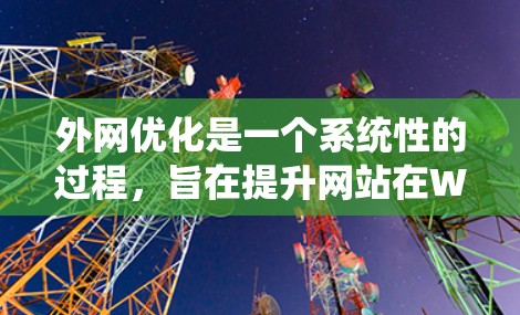 外网优化是一个系统性的过程，旨在提升网站在WWW服务器上的表现。以下是一个系统化的优化策略，涵盖结构优化、内容优化、用户体验以及技术优化