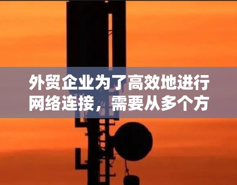 外贸企业为了高效地进行网络连接，需要从多个方面进行规划和实施。以下是一个系统化的建议，帮助外贸企业建立一个高效的网络环境